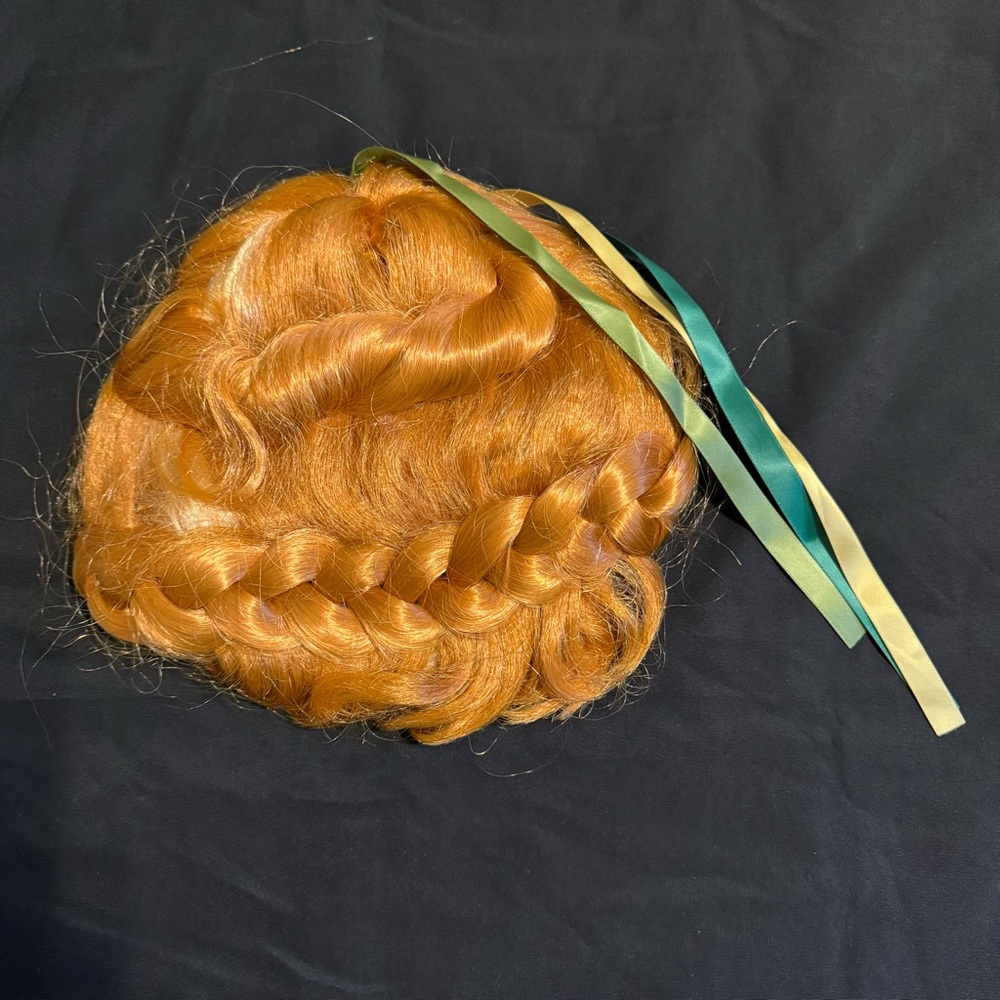 Disney Frozen Anna Wig with Ribbons - Braided Hairpiece in Golden Brown